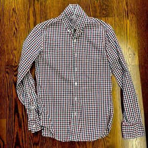 J. Crew Slim Men’s Gingham Dress Shirt in Small